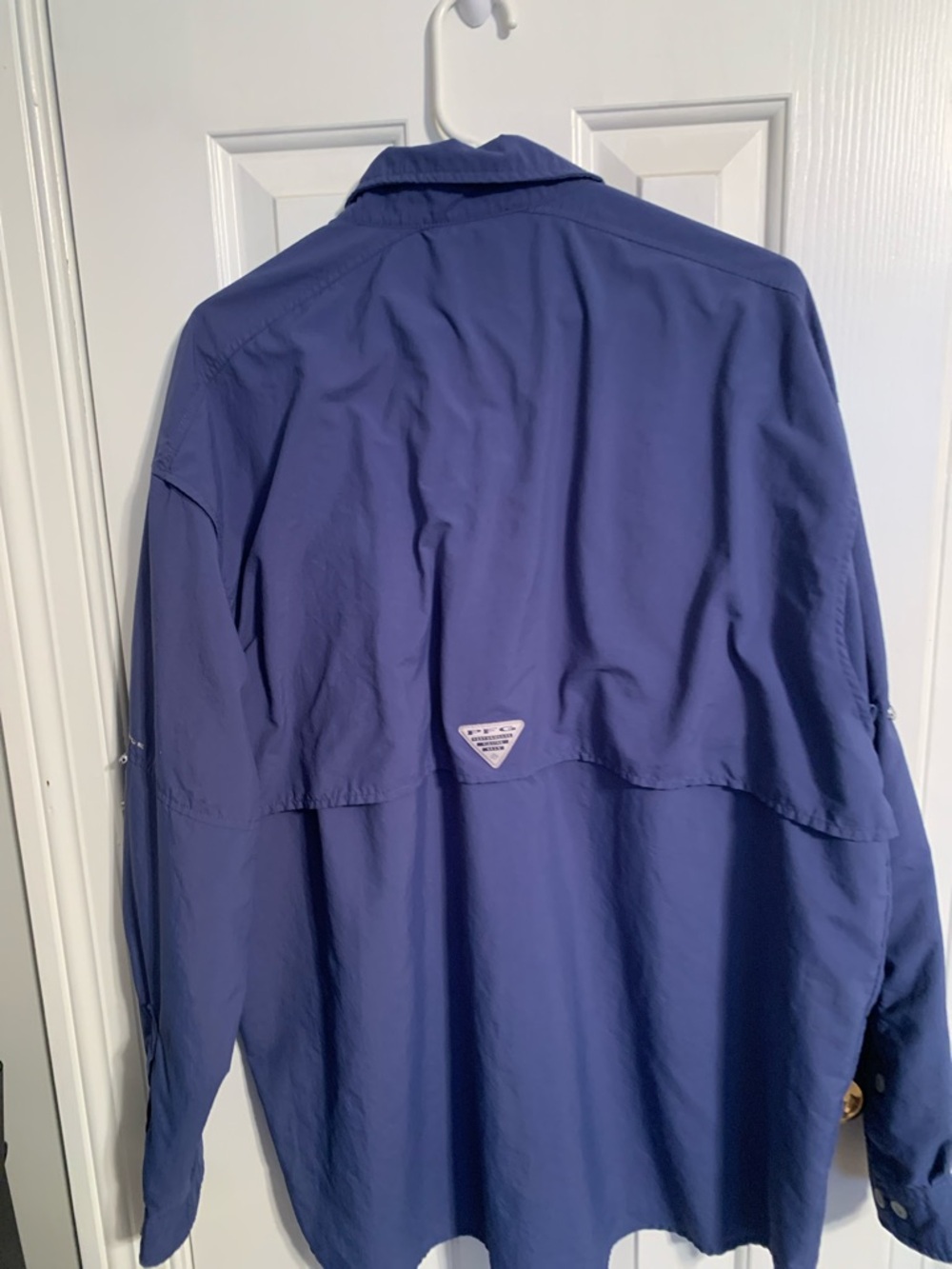 Columbia Men's Long Sleeve Fishing Shirt - Navy Blue - Picture 5 of 7